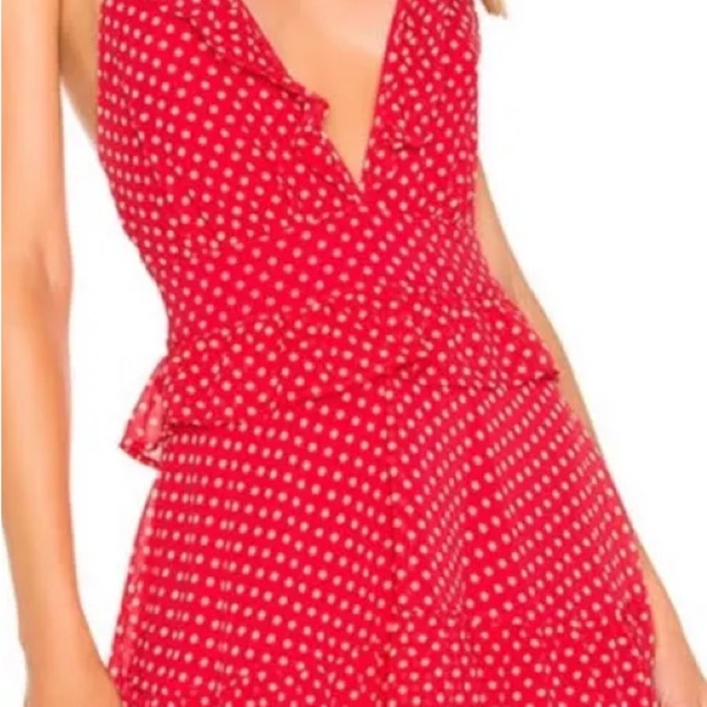 Lovers + Friends Red Polka Dot Mini Dress